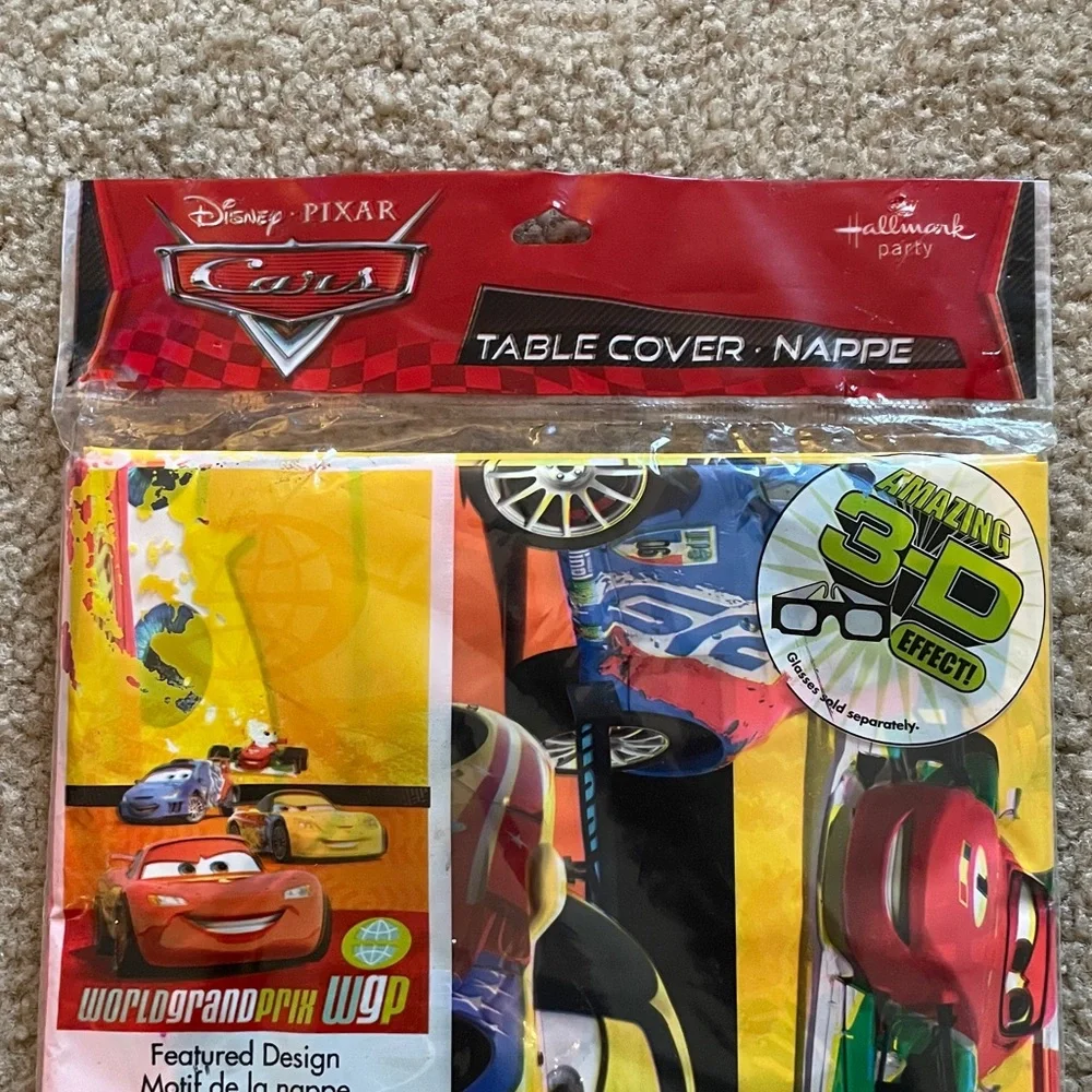 Disney Pixar Hallmark Party Cars Plastic Table Cover - DISCONTINUED
